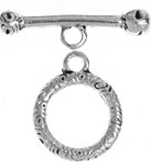 Toggle - Round 22x27mm Antique Silver LF/NF 2pcs