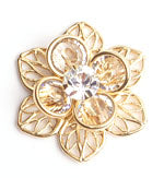 Swarovski Filigree 162007 Flower ss29 Crystal Center Stone/Gold