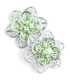 Swarovski Filigree 162007 Flower ss29 Peridot Stones/Silver