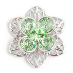 Swarovski Filigree 162007 Flower ss29 Peridot Stones/Silver