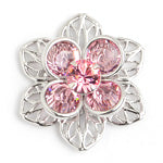 Swarovski Filigree 162007 Flower ss29 Light Rose Stones/Silver