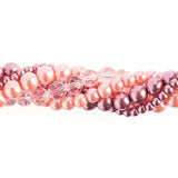 Crystal Lane Twisted Bead Strands Cyclamen