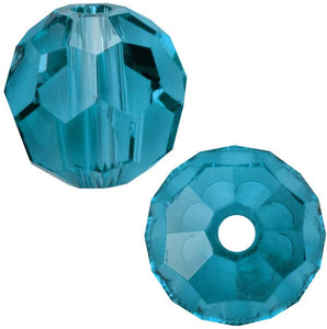 Swarovski Bead 5000 Round 8mm Indicolite 6pcs