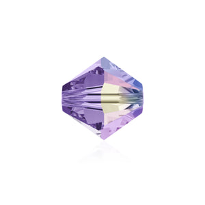 Swarovski Bead 5328 Bicone 4mm Tanzanite AB 24pcs