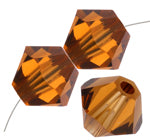 Swarovski Bead 5328 Bicone 6mm Smoked Topaz 15pcs