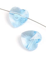 Swarovski Bead 5742 Heart 10mm Aquamarine 3pcs