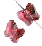 Swarovski Bead 5754 Butterfly 10mm Antique Pink Crystal 12pcs