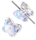 Swarovski Bead 5754 Butterfly 10mm AB Crystal 6pcs