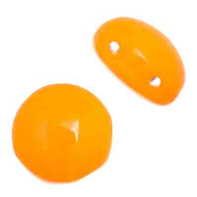 Czech Candy Beads 2-hole 8mm Opaque Orange