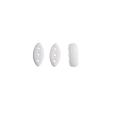 Czech Cali Beads 3-hole Chalk White