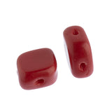 Czech Rhombus Beads 2-hole Coral