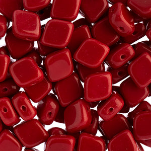 Czech Rhombus Beads 2-hole Coral