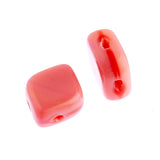 Czech Rhombus Beads 2-hole Pink Silk