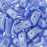 Czech Bow Beads 2-hole Alabaster/Pastel Pearl Baby Blue