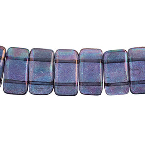 Czech Carrier Beads 9x17mm Crystal/Iris Vega Fullcoat