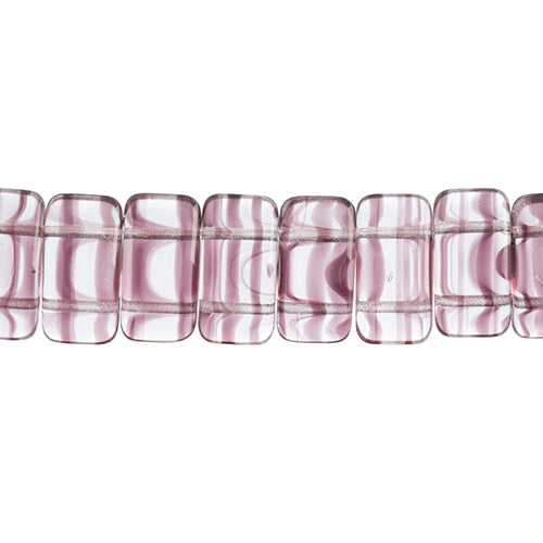 Czech Carrier Beads 9x17mm Clear Amethyst