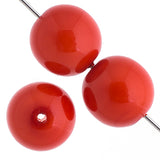 Czech Pastella Beads 4mm Red Fatale