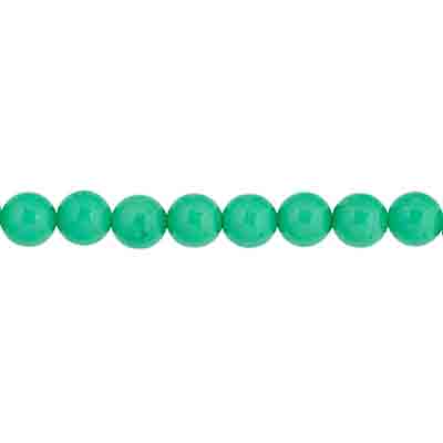 Czech Pastella Beads 4mm Peacock Green