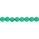 Czech Pastella Beads 4mm Peacock Green