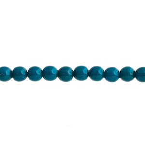 Czech Pastella Beads 4mm Prussian Blue