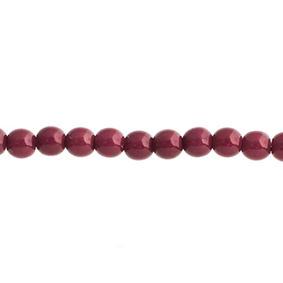 Czech Pastella Beads 4mm Marsala