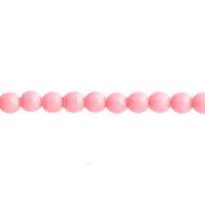 Czech Pastella Beads 4mm Pink Cotton Candy