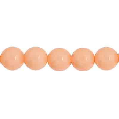 Czech Pastella Beads 6mm Peach Blossom