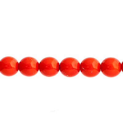 Czech Pastella Beads 6mm Red Fatale