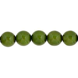 Czech Pastella Beads 6mm Amazonian Green