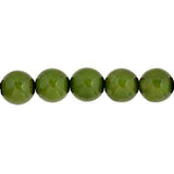 Czech Pastella Beads 6mm Amazonian Green