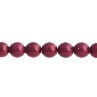 Czech Pastella Beads 6mm Marsala