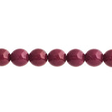 Czech Pastella Beads 6mm Marsala