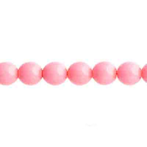 Czech Pastella Beads 6mm Pink Cotton Candy