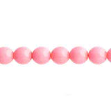 Czech Pastella Beads 6mm Pink Cotton Candy