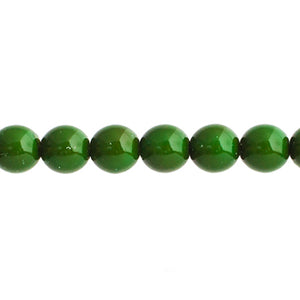 Czech Pastella Beads 6mm Treetop Green