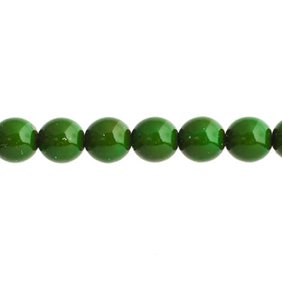 Czech Pastella Beads 6mm Treetop Green