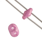 Czech Superduo Beads 2-hole Luster Metallic Pink