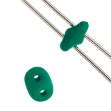 Czech Superduo Beads 2-hole Neon Dark Emerald