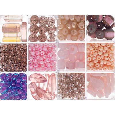 Glass Bead Mix PARISIAN GARDEN apx 200g