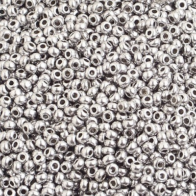 Czech Seed Bead 10/0 Metallic Silver