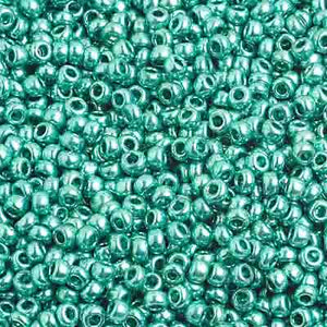 Czech Seed Bead 10/0 Metallic Green