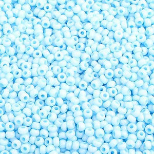 Czech Seed Bead 10/0 Chalk Light Blue Solgel