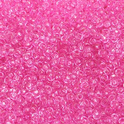 Czech Seed Bead 10/0 Crystal Fuchsia Solgel