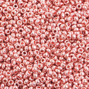 Czech Seed Bead 10/0 Metallic Pink Solgel 22g