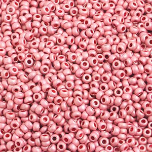 Czech Seed Bead 10/0 Metallic Dark Pink Matte Terra