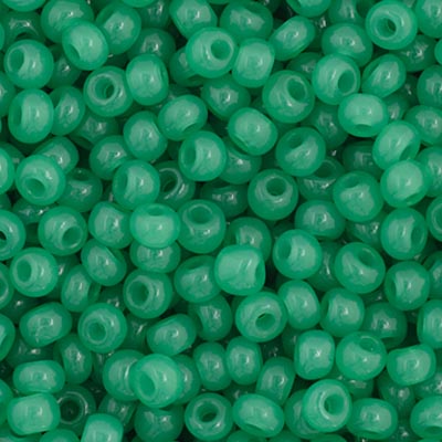 Czech Seed Bead 11/0 Opaque Oily Green