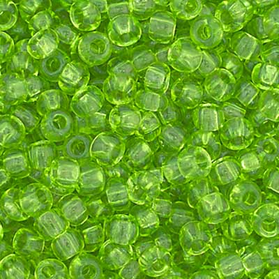 Czech Seed Bead 11/0 Transparent Light Green