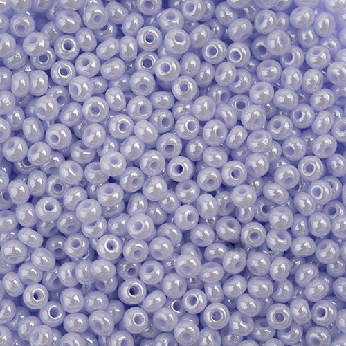 Czech Seed Bead 11/0 Opaque Natural Lilac Luster