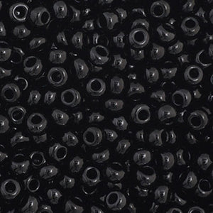 Czech Seed Bead 11/0 Opaque Black