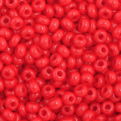 Czech Seed Bead 11/0 Opaque Medium Red